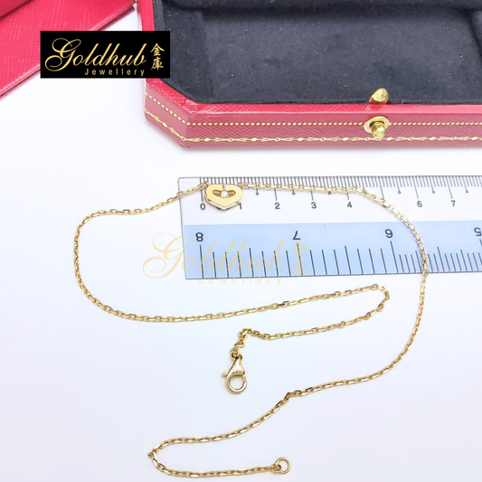 Cartier C Heart Necklace, 1 Diamond in Rose Gold