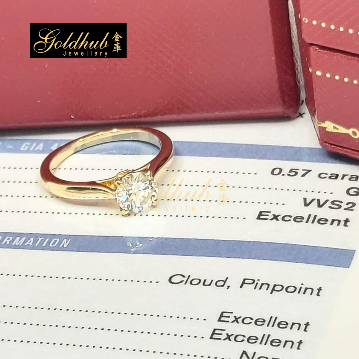 Cartier Solitaire 1895 Ring in Yellow Gold, Size 46