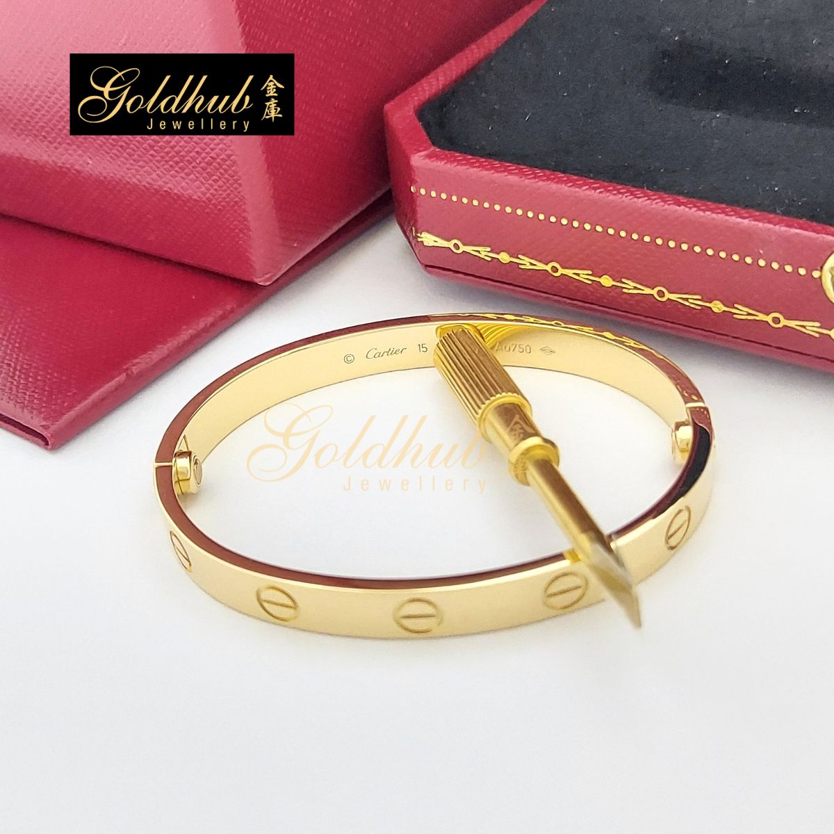 Cartier Love Bracelet (Classic Model) in Yellow Gold, Size 15