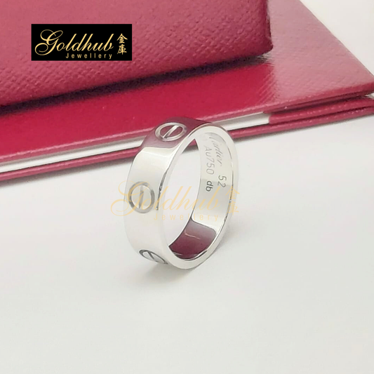 Cartier Love Ring, Classic Model in White Gold, Size 52