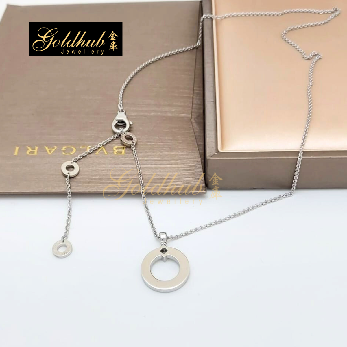 Bvlgari Bvlgari Necklace, 1 Diamond in White Gold