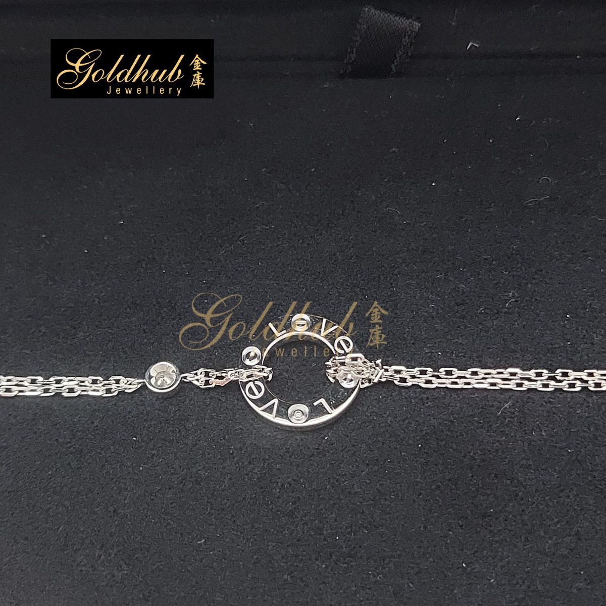 Cartier Love Bracelet, 2 diamonds in White Gold