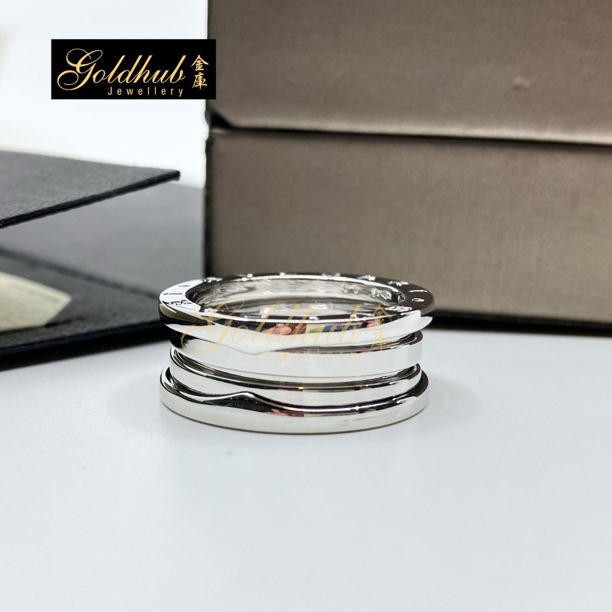 Bulgari B.zero1 3 Bands in White Gold Size 56