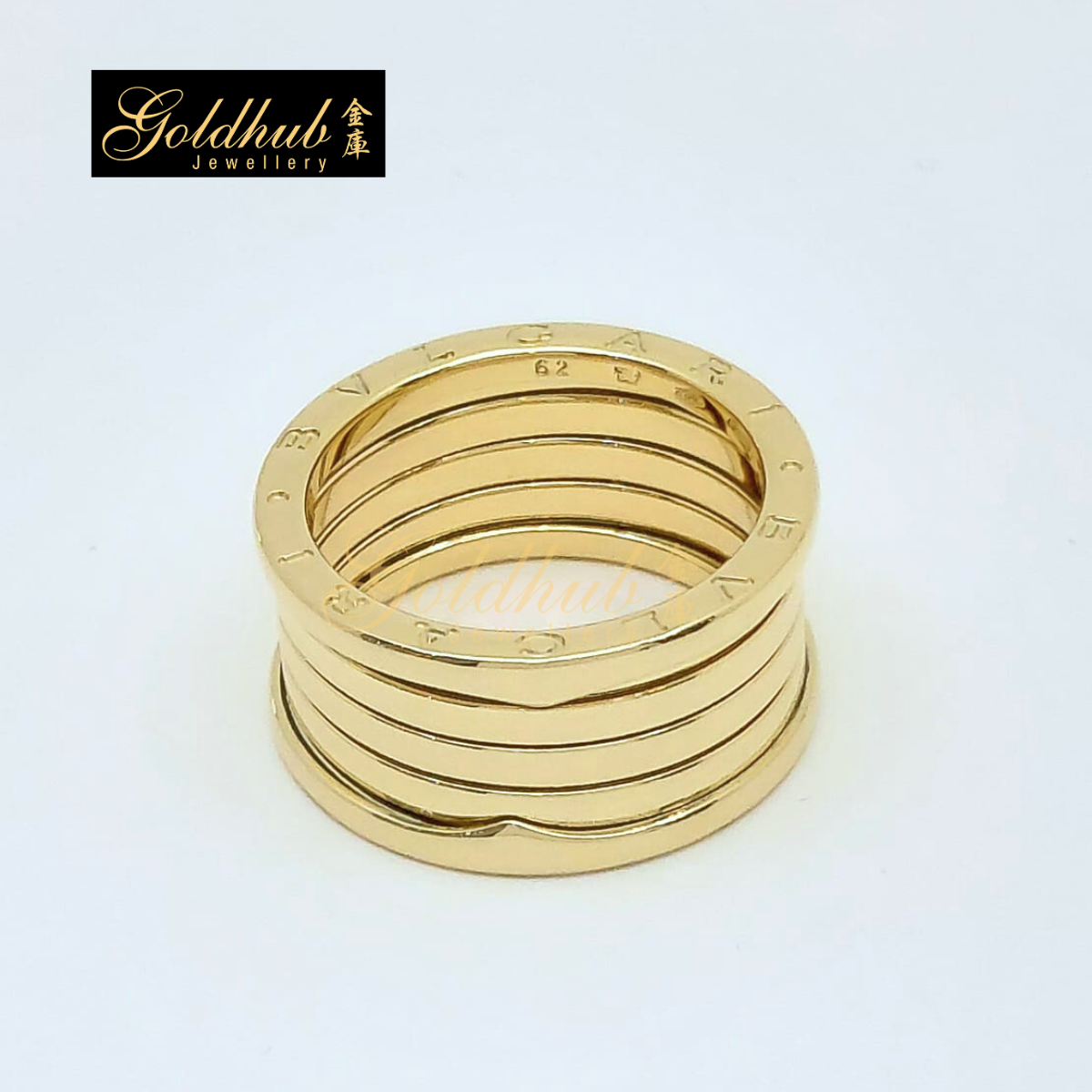 Bvlgari B.zero1 5 Band Ring in Yellow Gold, Size 62