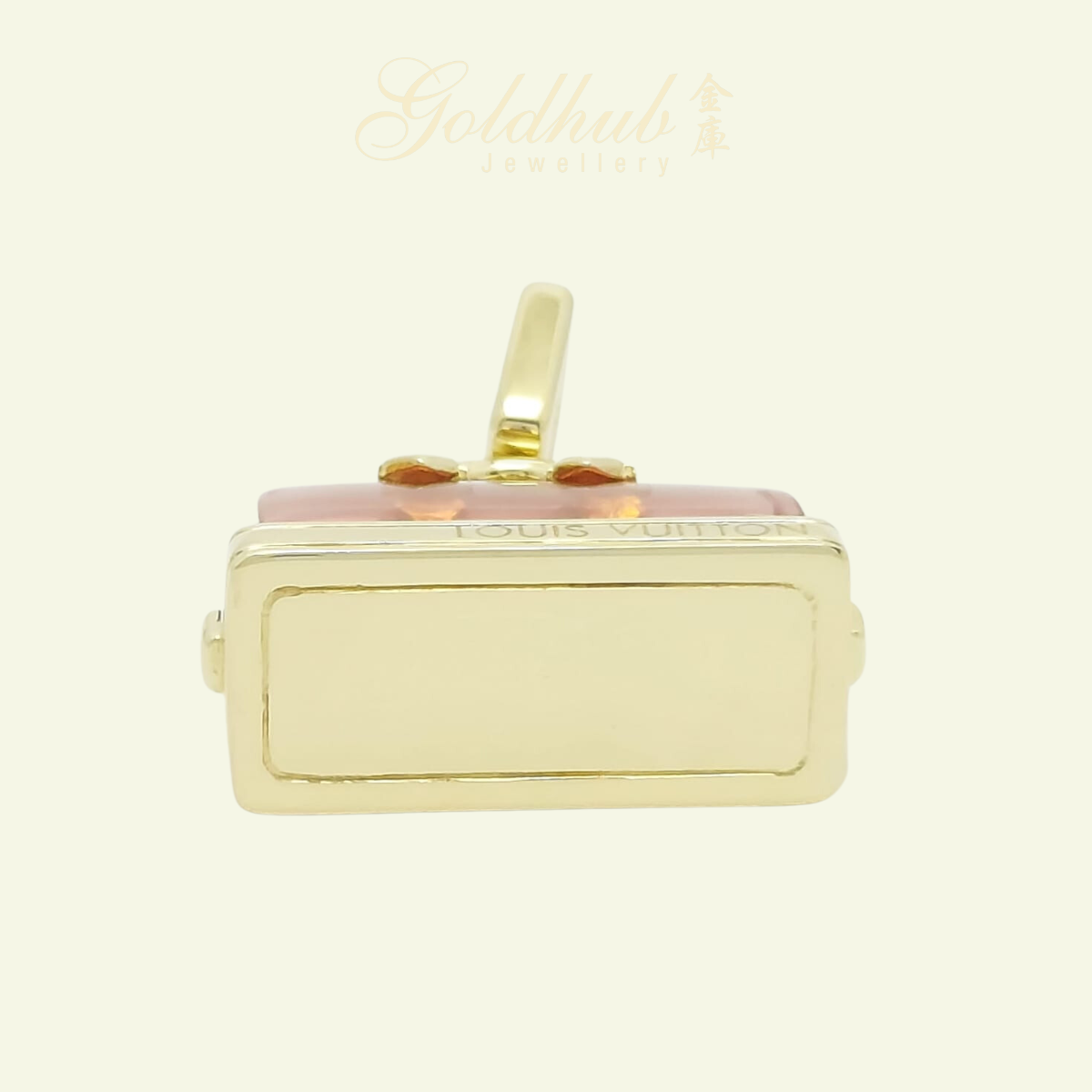 Louis Vuitton (LV) Alma Charm with Pink Tourmaline in Yellow Gold