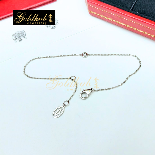 Cartier D'amour Bracelet, Diamond, Mini Model in White Gold