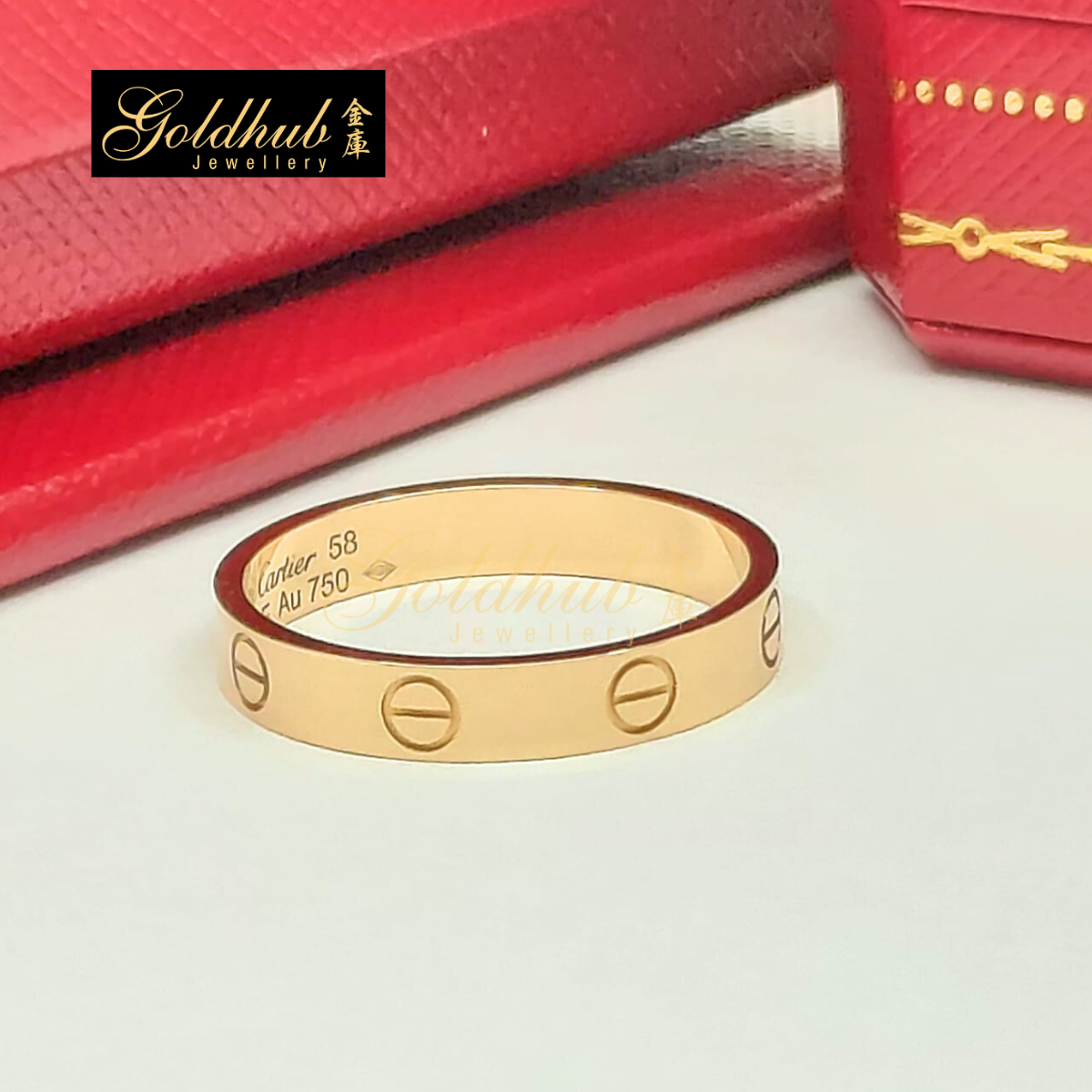Cartier Love Ring, Small Model in Rose Gold, Size 58