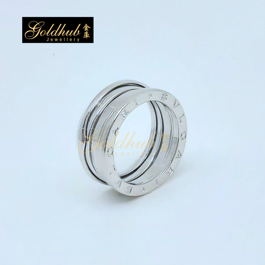 Bvlgari 3 Band Ring in White Gold, Size 56