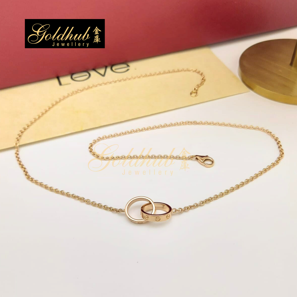Cartier Love Pendant in Rose Gold, 44cm