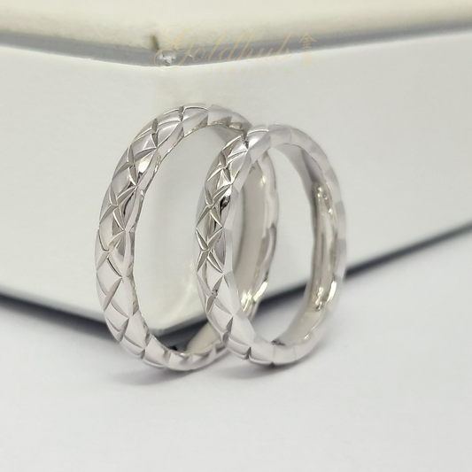Pt950 Pre-loved Chanel Coco Crush Ring (a pair) in Platinum
