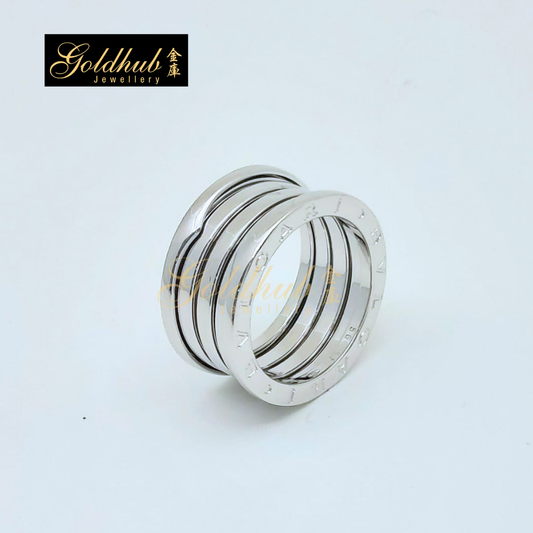 Bvlgari 4 Band Ring in White Gold, Size 56