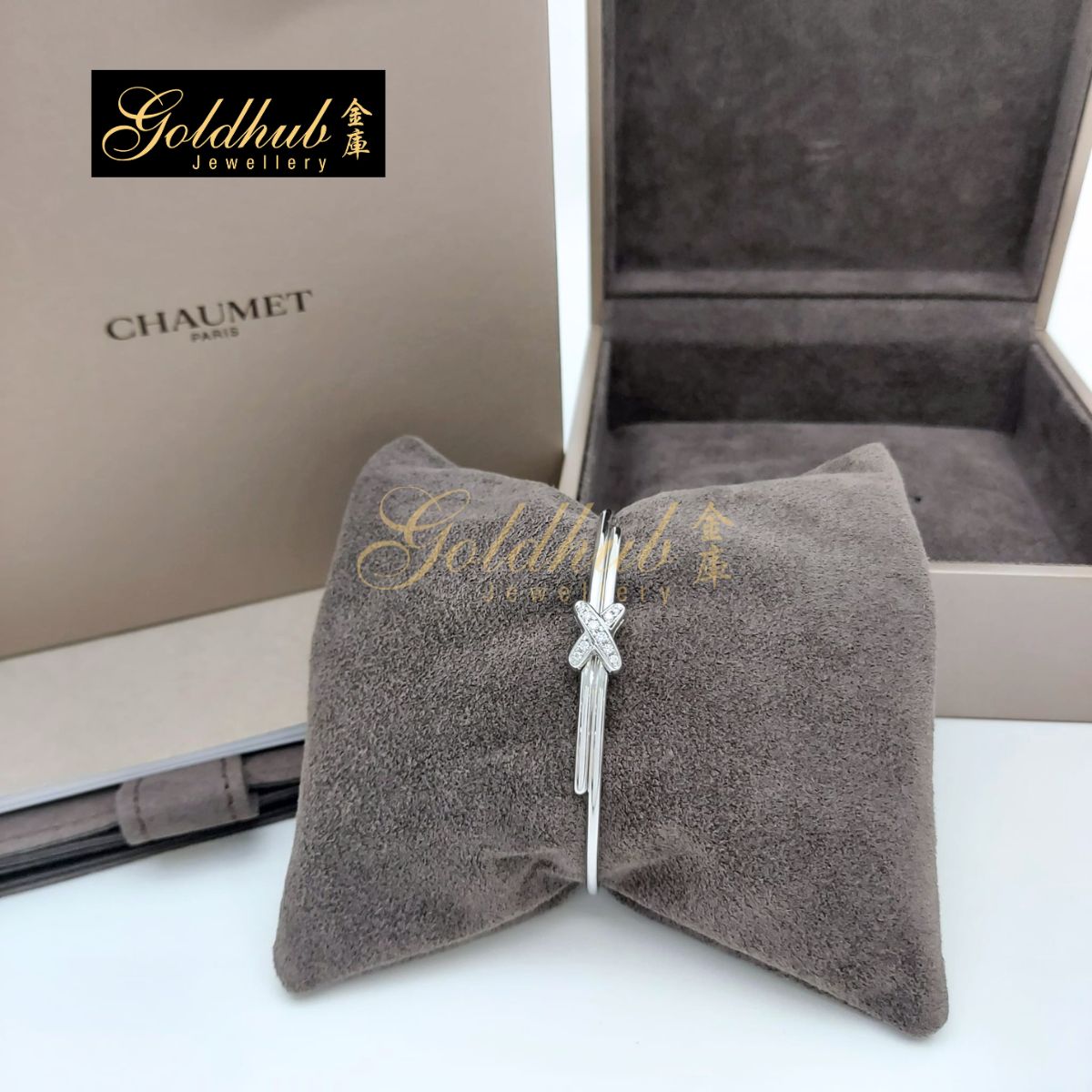 Chaumet Jeux de Liens Bracelet, Diamonds, Bracelet in White Gold, Size 165