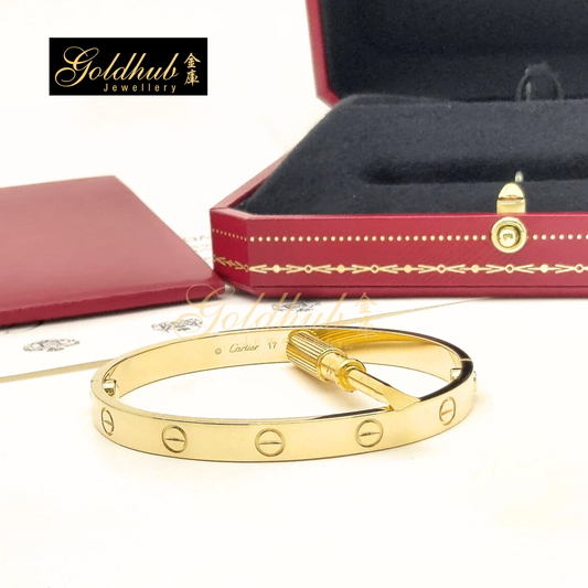 Cartier Love Bracelet, Classic Model in Yellow Gold, Size 17