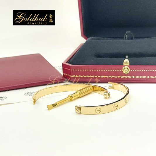 Cartier Love Bracelet, Classic Model in Yellow Gold, Size 17
