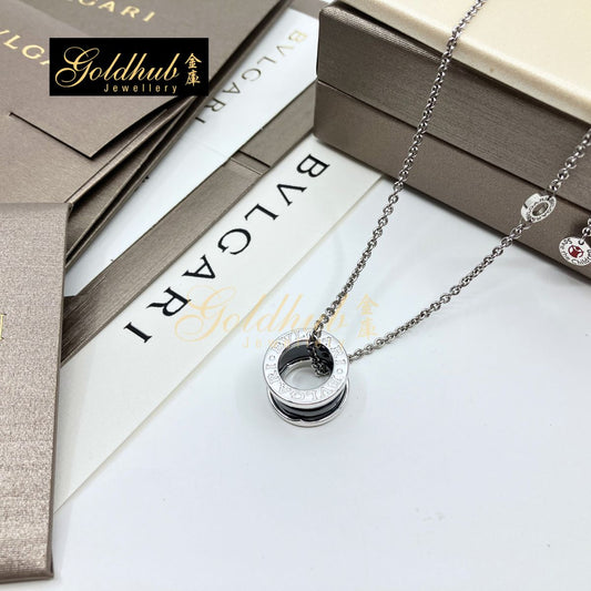 Bulgari Save the Children Necklace, Black Ceramic in Silver