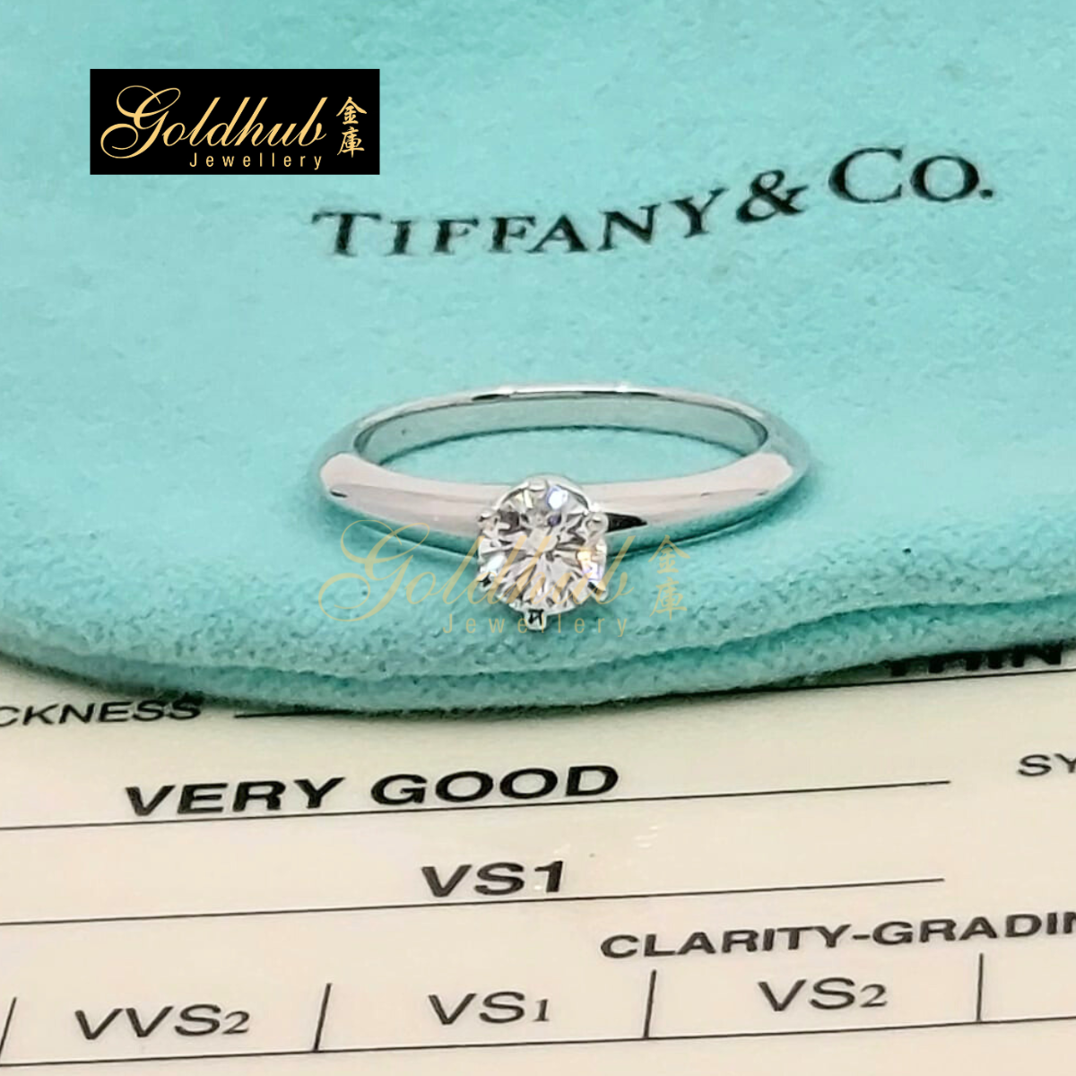 Tiffany & Co Round Brilliant 0.44ct Diamond Ring in Platinum