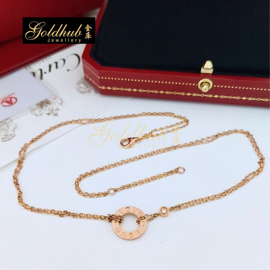 Cartier Love Pendant, 2 Diamonds, in Rose Gold