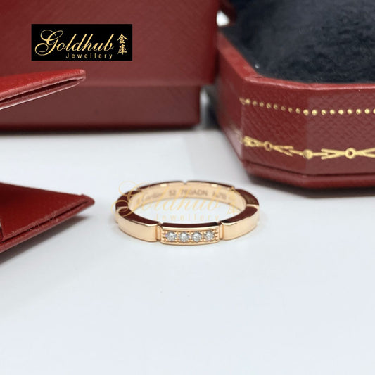 Cartier Maillon Panthere Wedding Ring, 4 Diamonds in Rose Gold, Size 52