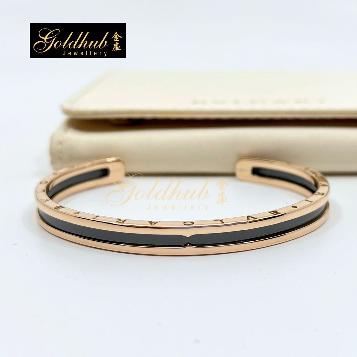 Bulgari B.zero1 Cuff Bracelet in Rose Gold, Size SM