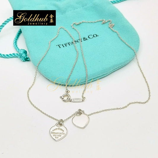 Tiffany & Co. Return to Tiffany Necklace 2 Heart Tags in Silver