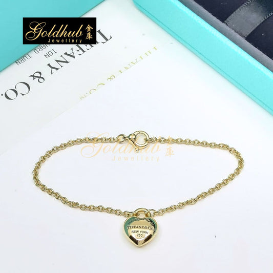 Tiffany & Co Return to Tiffany Full Heart Bracelet in Yellow Gold, Size M