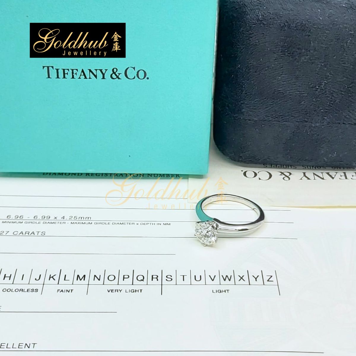 The Tiffany Setting Ring, Solitaire Diamond 1.27ct in Platinum, Size 7
