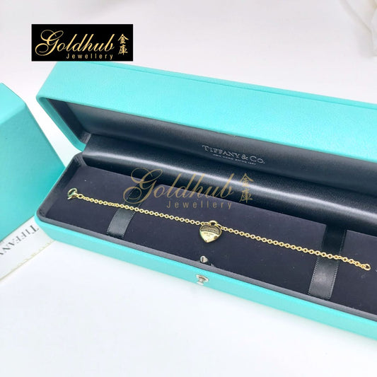 Tiffany & Co Return to Tiffany Full Heart Bracelet in Yellow Gold, Size M
