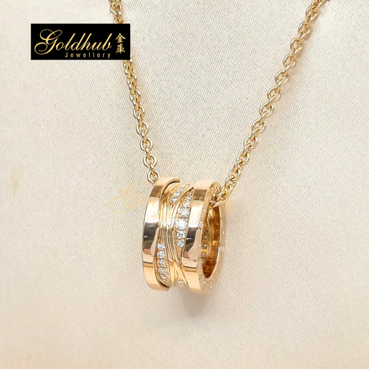 Bvlgari B.zero1 Design Legend Diamonds Necklace in Rose Gold