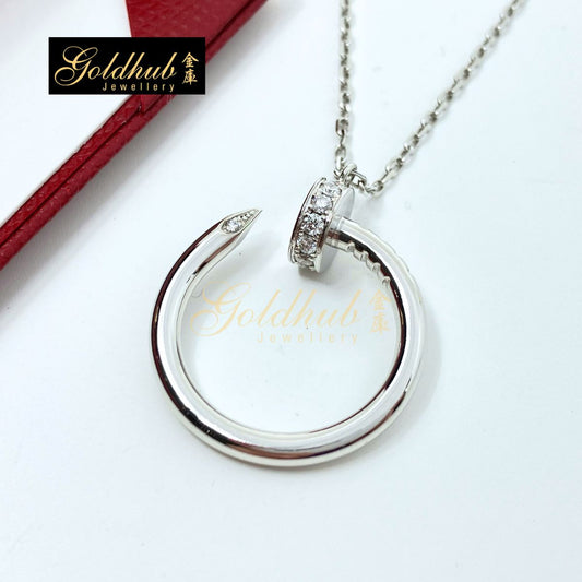 [Reserved] Cartier Juste Un Clou Pendant, 14 Diamonds in White Gold
