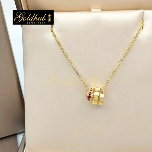 [Reserved] Bulgari Serpenti Viper Necklace, Chinese New Year Special Edition, Rubies in Rose Gold