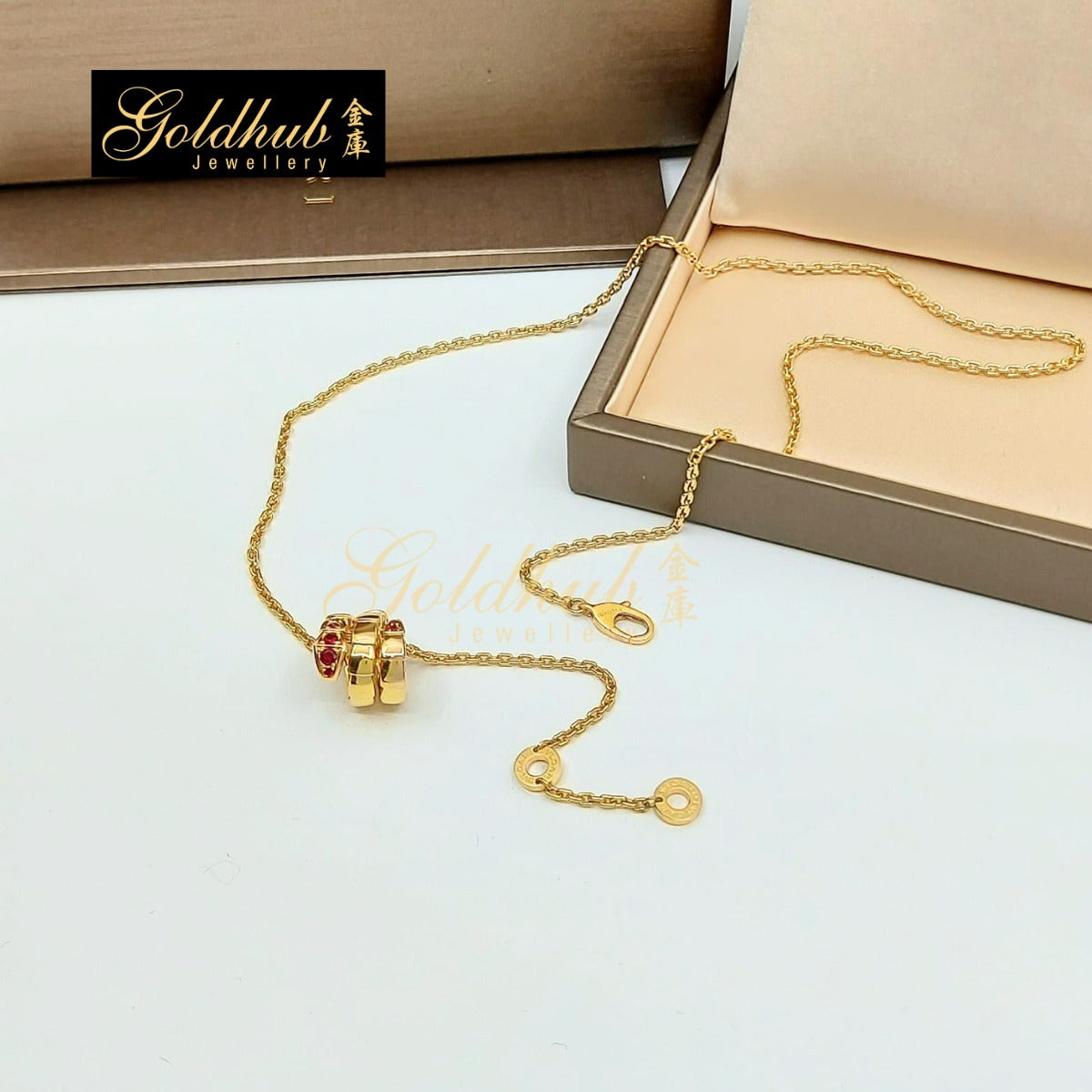 Bulgari Serpenti Viper Necklace, Chinese New Year Special Edition, Rubies in Rose Gold
