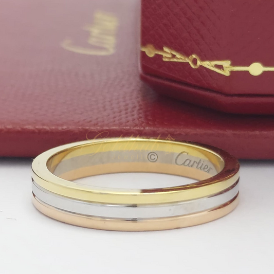 18k Pre-loved Vendome Louis Cartier Ring in Tri-colour Gold