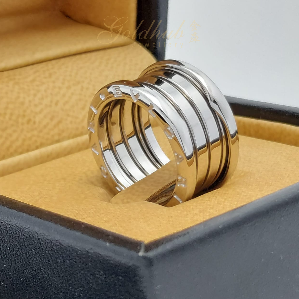 Bvlgari B.zero1 4 Band Ring in White Gold