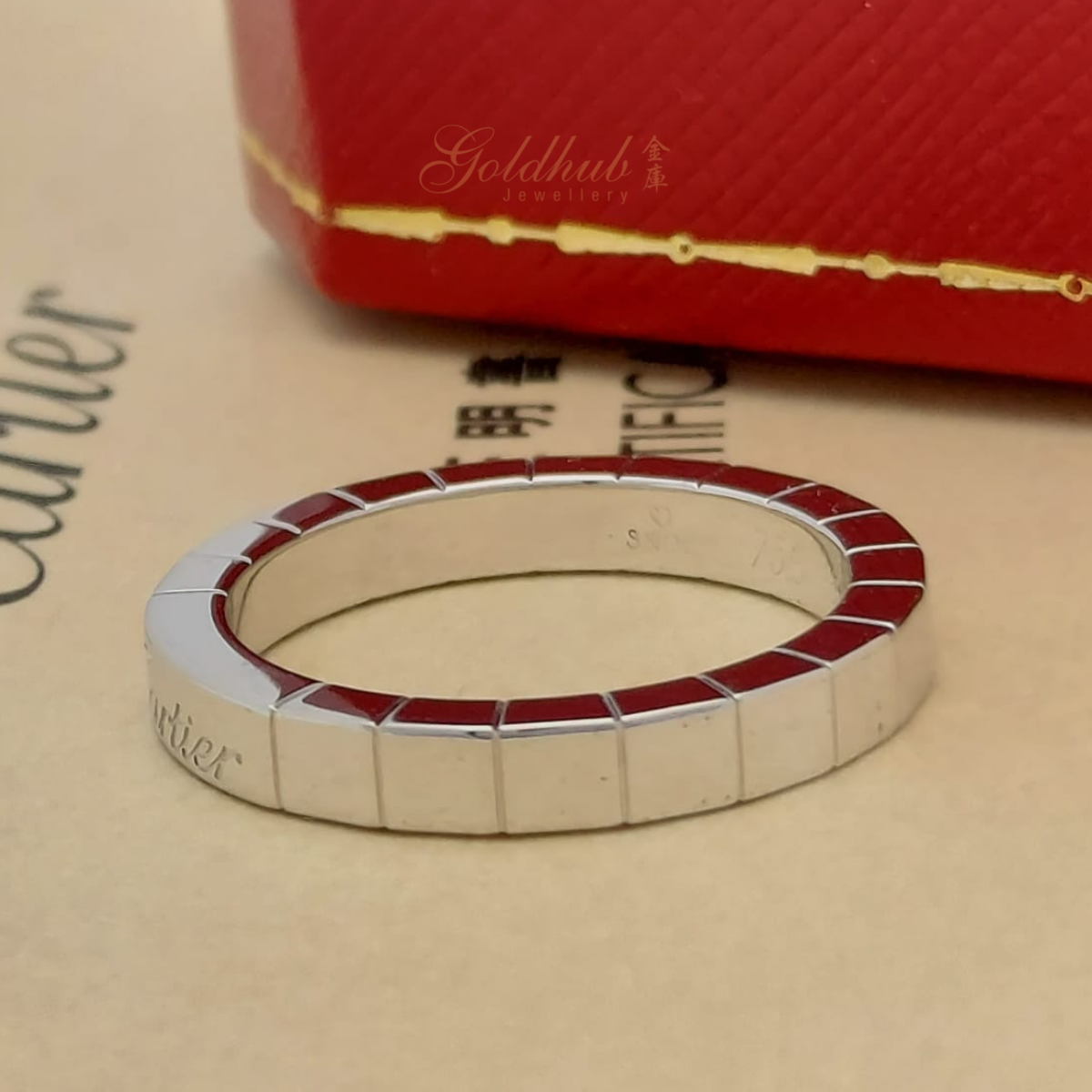 Cartier Lanieres Ring in White Gold