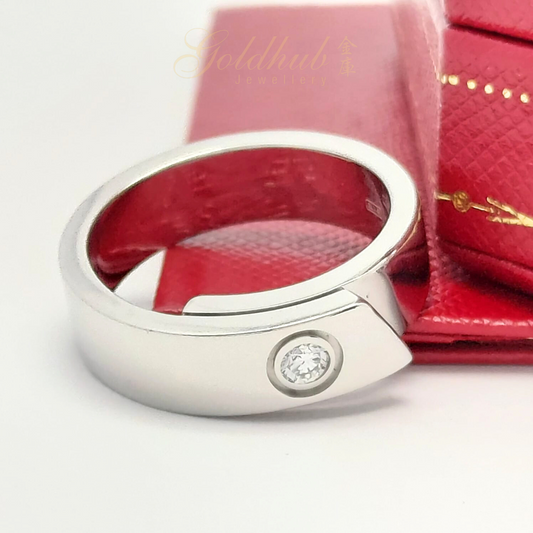 18k Preloved Cartier Anniversary Diamond Ring in White Gold